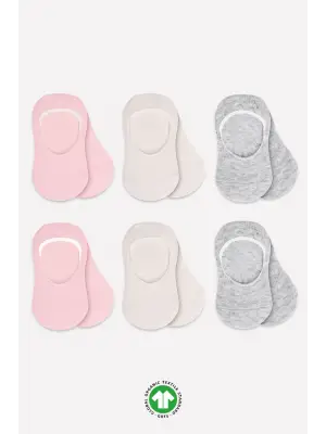 Omarı Silikonlu Babet Penye Çorap 6lü Set