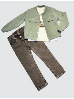 Omarı Yenidoğan Bebekler İçin Rahat Ve Şık Pijama Seti Turuncu