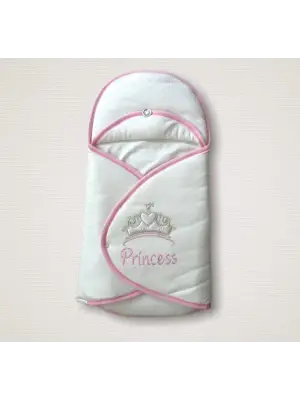 Omarı Yenidoğan Çizgi Efektli Kız Bebek Battaniyesi