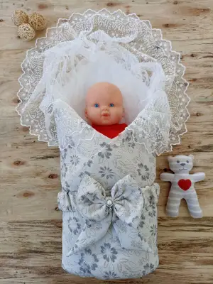 Omarı Yenidoğan Gül Sedefli Taş Fiyonk Kumru Kundak Bebek Battaniyesi