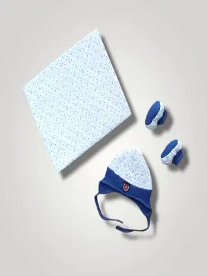 Omarı Yenidoğan Kışlık Battaniye Takımı Lacivert