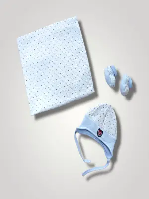 Omarı Yenidoğan Mavi Battaniye Takımı İle Zarif Stil Tamamlayıcı