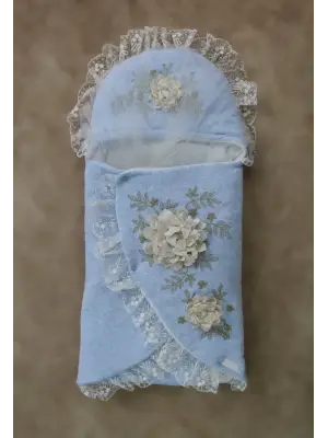 Omarı Yenidoğan Mavi Kundak Battaniyesi