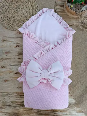 Omarı Yenidoğan Tericotton Bebek Battaniyesi - Pembe