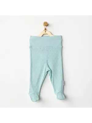 Omarı Yeşil Jacquard Desenli Bebek Pantolon