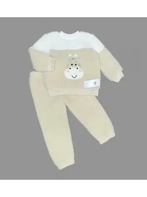 Omarı Yumuşak Kuzu Desenli Çocuk TakımıNA