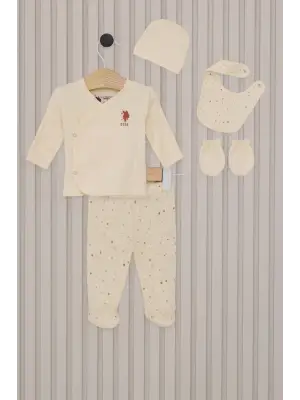 Omarı Yumuşak Pamuklu Kız Bebek 5li Zıbın Seti