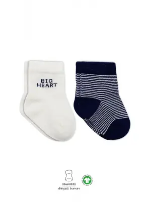 Omarı Yumuşak Penye Çorap Seti - Lacivert