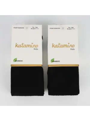 Omarı Yumuşak ve Esnek Bambu Çocuk Külotlu Çorap Siyah