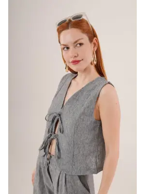 Omarı Detaylı Antrasit İkili Takım