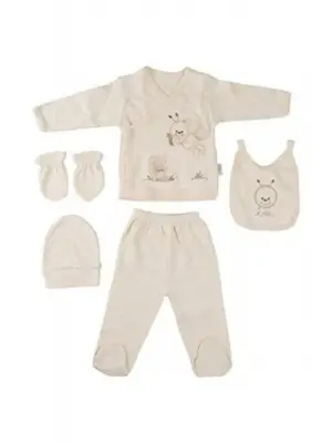 Organik % 100 Pamuk 5li Hastane Çıkış Seti