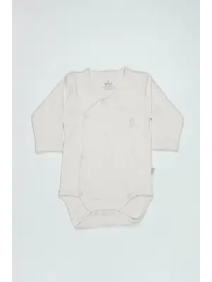 Ekru Kruvaze Uzun Kol Body - Organik Natural