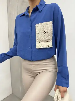 Omarı Modern ve Şık Düğmeli Ayrobin Gömlek