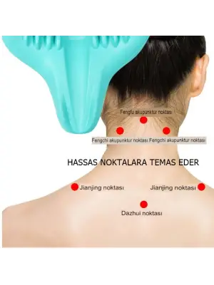 Ortopedik Servikal Boyun Masaj Yastığı Dik Duruş Destekleyici Omurilik Hörgüç Giderici Rahatlatıcı