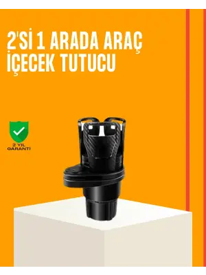 Oto Bardak Tutucu 360° Döner Çift Bölmeli Karbon Fiber Tasarım