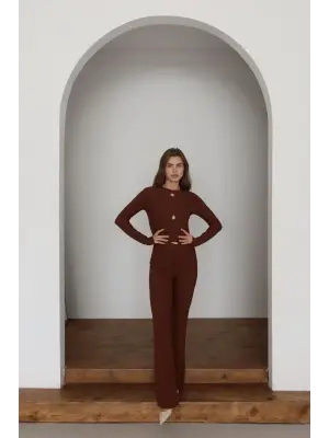 Ottoman alt üst takım kahve pt510442