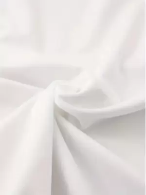 Oversize Baskılı Bisiklet Yaka T-shirt - Beyaz