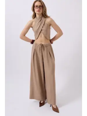 Omarı Keten Oversize Pantolon - Rahat ve Şık Tasarım