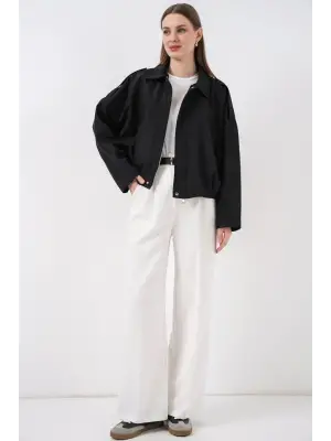 Oversize Kısa Ceket 0732 - Siyah