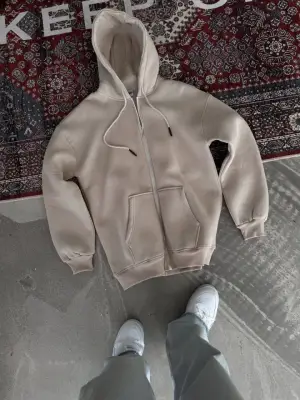 Rahat Bej Oversize Uzun Kol Hırka