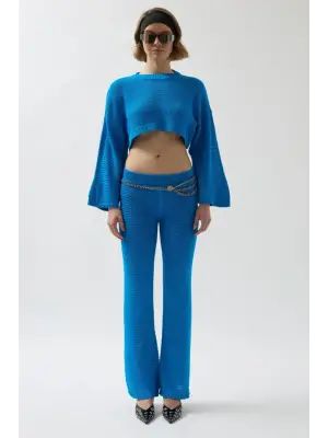 Oversize Triko Bluz Pantolon Takım