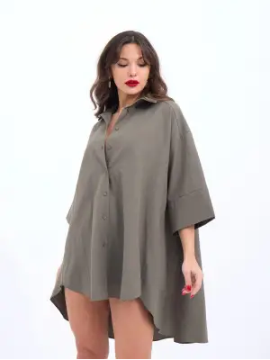 Omarı Hakiki Renkli Gömlek - Kadın Modası