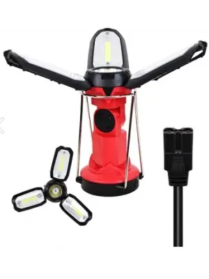 P-8801 Şarjlı Katlanabilir 3xcob Led+ 3w Led Çok Fonksiyonlu Kamp Feneri