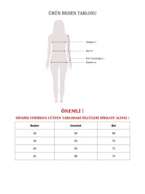 Omarı Pens Dikişli Bağcık Detaylı Yeşil Pantolon