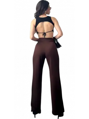 Kahverengi Palazzo Pantolon Kadın Giyim