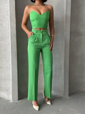 Modern Palazzo Takım Yeşil