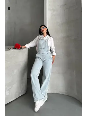 Pantolon kar yıkama salopet mavi d2514