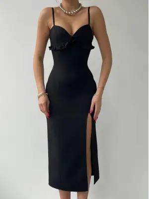 Papalia Sırt Detaylı Elbise