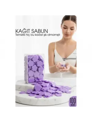Parfümlü Elde Eriyen Kağıt Sabun - 100 lü paket Sihirli Sabun – Hijyenik Seyahat Kutusu
