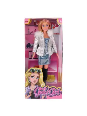 Omarı Parlak Elbiseli Bebek 29 cm - Sevimli Ceket Detayı