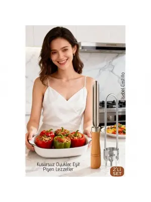 Paslanmaz Çelik 2’li Profesyonel Kabak ve Dolma Biber Oyacak Seti - Gurme Tasarım