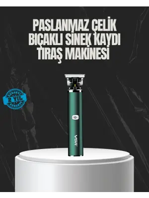 Paslanmaz Çelik Başlıklı Su Geçirmez Şarjlı Saç Kesme Makinesi