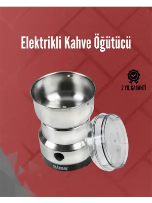 Paslanmaz Çelik Elektrikli Kahve Değirmeni | Sessiz, Hızlı, Çok Amaçlı Öğütücü (200w)