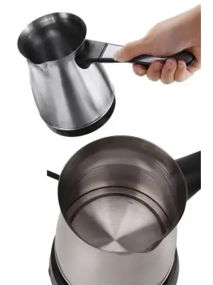 Paslanmaz Çelik Türk Kahvesi Makinesi 6 Fincan Kpasiteli Elektrikli Cezve