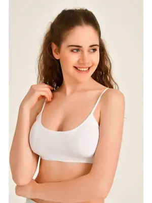 Modern İp Askılı Beyaz Büstiyer