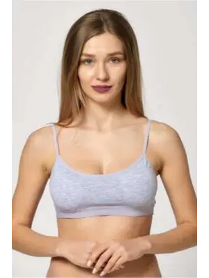 Gri ve Krem Büstiyer Kadın Giyim