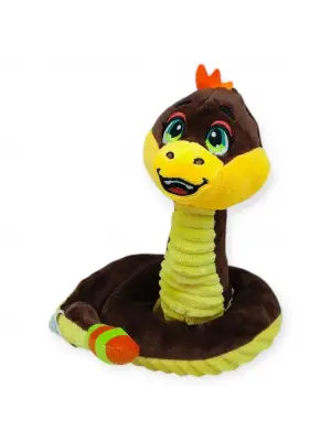 Peluş Sevimli Hayvanlar 35 cm - Kahverengi Çıngıraklı Yılan