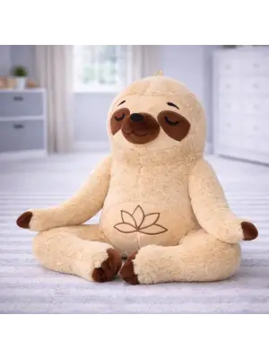 Peluş Yogacı Tembel Hayvan 40 cm - Kahverengi