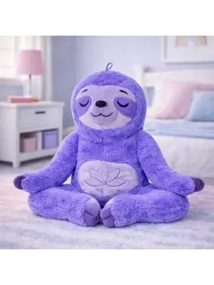 Peluş Yogacı Tembel Hayvan 40 cm - Mor