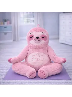 Peluş Yogacı Tembel Hayvan 40 cm - Pembe