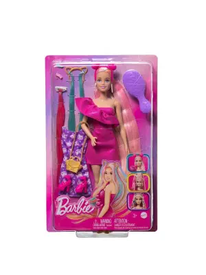 Omarı Işıltılı Pembe Saçlı b Bebek