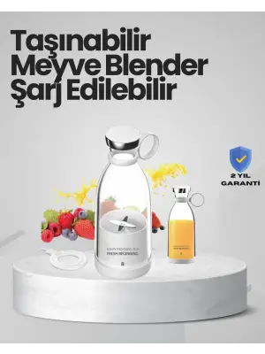 Pembe Ve Beyaz Renk Seçenekli Mini Boy Meyve Sıkıcı