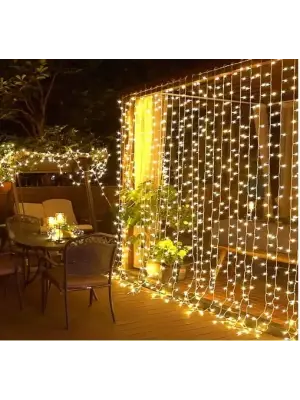 Perde Led  Sarı Işık 3 X 3