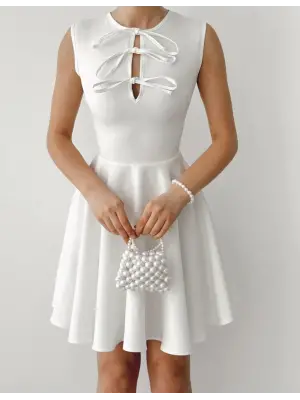 Perp Fiyonk Detaylı Elbise