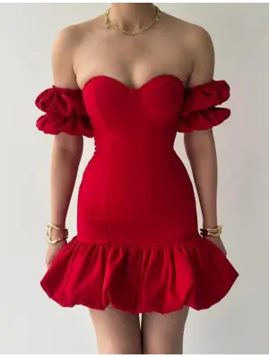 Peyda Straplez Elbise