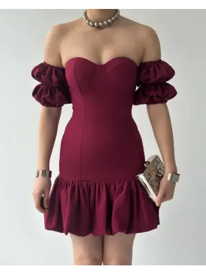 Omarı Elegan Straplez Elbise Modelleri | gl00my